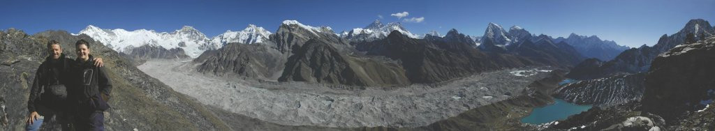Despite what you might hear, any reasonably fit person doesn’t need a guide or porter in the Solu Khumbu. The place is dotted with villages and often more than adequate lodgings, all connected by centuries old, well graded footpaths. The locals are friendly and speak enough English for you to get by just fine. But if you want to tackle something a bit more challenging, then an experienced guide and porter support can add huge value; and are often essential. This picture, with Ben in 2009, here on Gokyo Ri (5,350m).