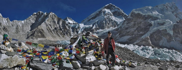 Day ten saw us at Everest Base Camp. It’s possible to go more quickly than this, but we took a less trodden, less direct, but more scenic route, enjoying mostly settled, clear conditions throughout. Although December is winter in Nepal, with the associated risk of a big snow dump blocking trails and passes, generally more settled, clear, dry weather at this time makes it a great time to be there. Especially so given that there is only a third or less trekkers in December compared to October and November. During peak times the Khumbu gets really busy, making the experience the reverse of what I seek in the mountains.