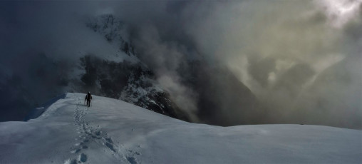 Just above Gertrude Saddle.