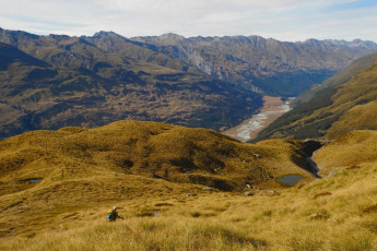 It wasn’t only the variety of terrain beneath our feet that made the approach so memorable. As we climbed, the views back down the Rees and of the mountains beyond became ever more expansive and impressive.