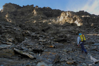 Like many routes on mountains, once actually on it, Earnslaw didn’t feel as steep as it looked beforehand. The main challenge on Earnslaw East in summer is route finding.