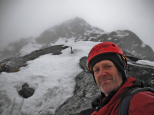 Near our turn around point on Talbot Ladder in July 2014. 
The thing is though, we had underestimated both the seriousness of the Darrans and the toughness of the locals who spend a lot of time in there. What is a nice easy route to these guys is a bridge too far for the likes of me – at least if attempted as one outing.