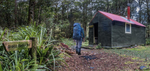 I was relieved to reach Cow Creek Hut, where I knew that all that now remained was a four or so hour slog back up over Blue Range to my car.