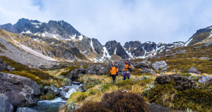 As we descended again to the Saddle we were surprised to see how quickly the snow had deteriorated again as the day wore on. But it was great to take in the beautiful views on and around the Saddle. As Simon said “any day in the mountains is a good day.”