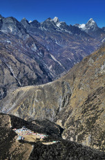 A view of Tengboche about 500m above it