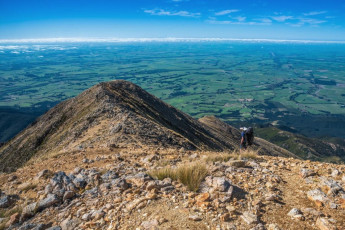 Our descent was down the steep rubble of the standard route up to the summit - the Mt Somers Summit Track, which linked us back to the route we started on the day before, near Staveley Hill. A little later, down at the café at Staveley, the coffee and cake went down well.