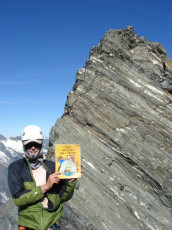 Checking the 'guide book' before climbing Unicorn -James
