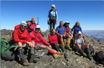 A happy party on the summit of Mt Tapuae-O-Uenuku; Photo by: Raymond Ford