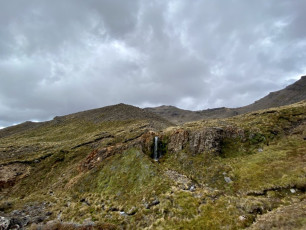 An 18m waterfall in the upper reaches of the Mangahouhounui