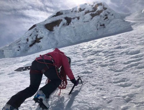 Beginner ski mountaineering on Ruapehu